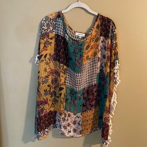 Grace and Lace patchwork tassel tunic L/XL